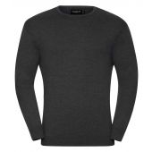 Russell Collection Cotton Acrylic Crew Neck Sweater - Charcoal Marl Size 4XL