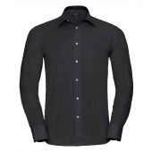 Russell Collection Long Sleeve Tailored Oxford Shirt - Black Size 19.5
