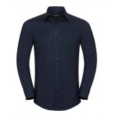 Russell Collection Long Sleeve Tailored Oxford Shirt - Bright Navy Size 19.5