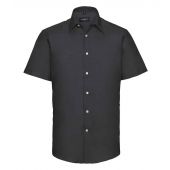 Russell Collection Short Sleeve Tailored Oxford Shirt - Black Size 19.5