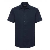 Russell Collection Short Sleeve Tailored Oxford Shirt - Bright Navy Size 19.5