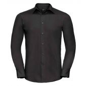 Russell Collection Long Sleeve Tailored Poplin Shirt - Black Size 4XL