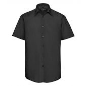 Russell Collection Short Sleeve Tailored Poplin Shirt - Black Size 4XL