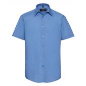 Russell Collection Short Sleeve Tailored Poplin Shirt - Corporate Blue Size 4XL