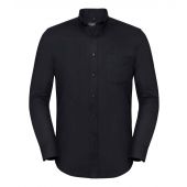 Russell Collection Tailored Long Sleeve Oxford Shirt - Black Size 19.5