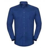 Russell Collection Long Sleeve Easy Care Oxford Shirt - Bright Royal Size 21