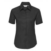 Russell Collection Ladies Short Sleeve Easy Care Oxford Shirt - Black Size 6XL