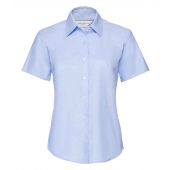 Russell Collection Ladies Short Sleeve Easy Care Oxford Shirt - Oxford Blue Size 6XL