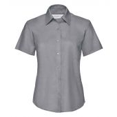 Russell Collection Ladies Short Sleeve Easy Care Oxford Shirt - Silver Size 6XL