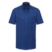 Russell Collection Short Sleeve Easy Care Oxford Shirt - Bright Royal Size 21