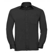 Russell Collection Long Sleeve Easy Care Poplin Shirt - Black Size 4XL
