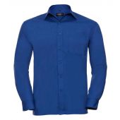 Russell Collection Long Sleeve Easy Care Poplin Shirt - Bright Royal Size 4XL