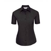 Russell Collection Ladies Short Sleeve Easy Care Poplin Shirt - Black Size 4XL