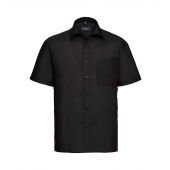 Russell Collection Short Sleeve Easy Care Poplin Shirt - Black Size 4XL
