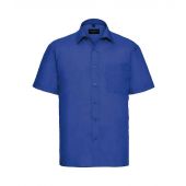 Russell Collection Short Sleeve Easy Care Poplin Shirt - Bright Royal Size 4XL