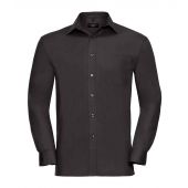 Russell Collection Long Sleeve Easy Care Cotton Poplin Shirt - Black Size 4XL
