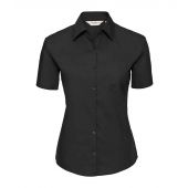 Russell Collection Ladies Short Sleeve Easy Care Cotton Poplin Shirt - Black Size 4XL