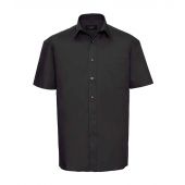 Russell Collection Short Sleeve Easy Care Cotton Poplin Shirt - Black Size 4XL