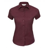 Russell Collection Ladies Short Sleeve Easy Care Fitted Shirt - Port Size XXL18