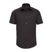 Russell Collection Short Sleeve Easy Care Fitted Shirt - Black Size 4XL