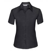 Russell Collection Ladies Short Sleeve Ultimate Non-Iron Shirt - Black Size 4XL22