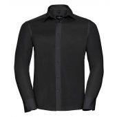 Russell Collection Long Sleeve Tailored Ultimate Non-Iron Shirt - Black Size 19
