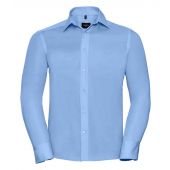 Russell Collection Long Sleeve Tailored Ultimate Non-Iron Shirt - Bright Sky Size 19.5