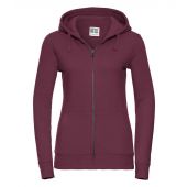 Russell Ladies Authentic Zip Hooded Sweatshirt - Burgundy Size XL