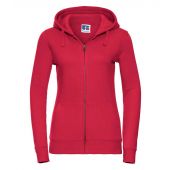 Russell Ladies Authentic Zip Hooded Sweatshirt - Classic Red Size XL
