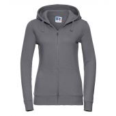 Russell Ladies Authentic Zip Hooded Sweatshirt - Convoy Grey Size XL