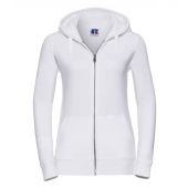 Russell Ladies Authentic Zip Hooded Sweatshirt - White Size XL