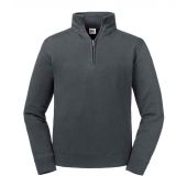 Russell Authentic Zip Neck Sweatshirt - Convoy Grey Size 4XL