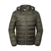 Russell Hooded Nano Padded Jacket - Dark Olive Size 4XL