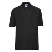 Russell Schoolgear Kids Poly/Cotton Piqué Polo Shirt - Black Size 11-12