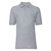 Russell Schoolgear Kids Poly/Cotton Piqué Polo Shirt - Light Oxford Size 11-12