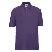 Russell Schoolgear Kids Poly/Cotton Piqué Polo Shirt - Purple Size 11-12