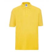 Russell Schoolgear Kids Poly/Cotton Piqué Polo Shirt - Yellow Size 11-12