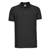 Russell Stretch Piqué Polo Shirt - Black Size 3XL