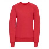 Russell Schoolgear Kids Raglan Sweatshirt - Bright Red Size 11-12
