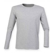 SF Men Feel Good Stretch Long Sleeve T-Shirt - Heather Grey Size XXL