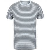 SF Unisex Striped T-Shirt - Heather Grey/White Size XXL