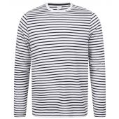 SF Unisex Long Sleeve Striped T-Shirt - White/Oxford Navy Size XXL
