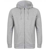 SF Unisex Slim Fit Zip Hooded Sweatshirt - Heather Grey Size XXL