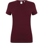 SF Ladies Feel Good Stretch T-Shirt - Burgundy Size XXL
