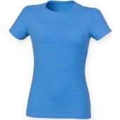 SF Ladies Feel Good Stretch T-Shirt - Heather Blue Size XS