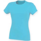 SF Ladies Feel Good Stretch T-Shirt - Surf Blue Size XS