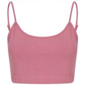 SF Ladies Sustainable Cropped Cami Vest Top - Dusky Pink Size XXL