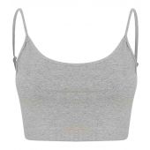 SF Ladies Sustainable Cropped Cami Vest Top - Heather Grey Size XXL