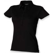 SF Ladies Stretch Piqué Polo Shirt - Black Size XL
