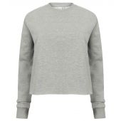 SF Ladies Cropped Slounge Sweatshirt - Heather Grey Size XL